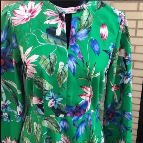 H&M Green Floral Midi Dress - Picture 3 of 6